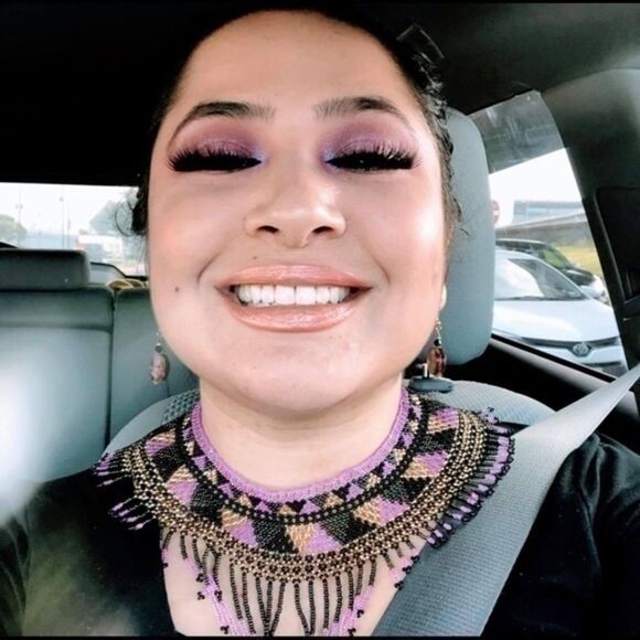 Colorful Handmade beaded collar necklace - Picture 4 of 4